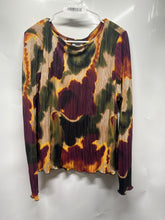 Load image into Gallery viewer, DKNY Womens Multicolor Printed Long Sleeve Pullover Blouse Top Size XL