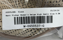 Load image into Gallery viewer, Marc Fisher Womens Vixen Beige Peep Toe High Block Ankle Strap Heels Size 9.5M