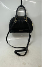 Load image into Gallery viewer, Adrienne Vittadini Womens Black Leather Detachable Crossbody Strap Satchel Bag
