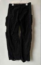 Load image into Gallery viewer, Zara Womens Black Cotton Flat Front Pockets Straight Leg Cargo Pants Size 34
