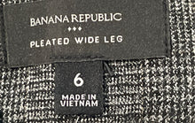 Load image into Gallery viewer, Banana Republic Womens Gray Pleated Pockets Wide Leg Dress Pants Size 6