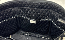 Load image into Gallery viewer, Vera Bradley Womens Black White Floral Quilted Shoulder Strap Zipper Tote Bag