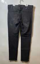 Load image into Gallery viewer, Forever 21 Mens Black Denim Dark Wash Button Front Skinny Leg Jeans Size 34/32