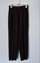 Load image into Gallery viewer, St. John Womens Brown Pleated Slash Pocket Straight Leg Pull-On Ankle Pants Sz 4