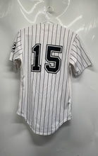 Load image into Gallery viewer, DeMarini Pro Fusion Platinum Squad Womens White Striped Baseball Jersey Size S