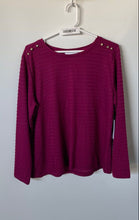 Load image into Gallery viewer, Liz Claiborne Womens Purple Long Sleeve Round Neck Pullover Sweater Size PXL