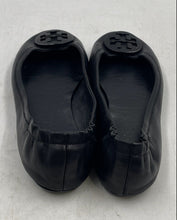 Load image into Gallery viewer, Authentic Tory Burch Womens Black Leather Ballet Flats Size 8M Damaged