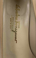 Load image into Gallery viewer, Authentic Salvatore Ferragamo Womens Beige Slip-On Pump Heels Size 8.5B