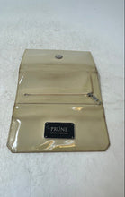 Load image into Gallery viewer, Prune Womens Beige Patent Leather Credit Card Slots Snap Trifold Wallet