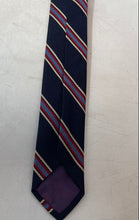 Load image into Gallery viewer, Renry Gretrel Mens Blue Red Striped Adjustable Long Formal Designer Tie