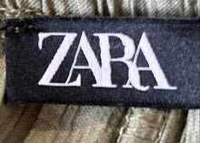 Load image into Gallery viewer, Zara Womens Green Elastic Waistband Front Drawstring Palazzo Pants Size Small