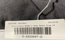Load image into Gallery viewer, Calvin Klein Womens Gray Flat Front Pockets Straight Leg Ankle Pants Size 10