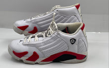 Load image into Gallery viewer, Authentic Nike Boys Air Jordan 14 Retro White Sneaker Shoes Size 6.5Y Stained