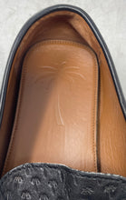 Load image into Gallery viewer, Tomas Maier Mens Black Leather Slip-On Bow Round Toe Loafer Shoes Size 10