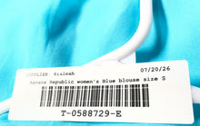 Load image into Gallery viewer, Banana Republic Womens Blue Ruffle V-Neck Sleeveless Pullover Blouse Top Size S