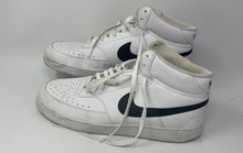 Load image into Gallery viewer, Nike Mens Court Vision Mid White Leather Lace-Up Sneakers Shoes Size 13