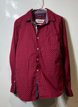 Load image into Gallery viewer, Nautica Mens Red Long Sleeve Collared Classic Fit Button-Up Shirt Size Medium