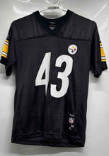 Load image into Gallery viewer, Reebok Boys Black NFL Pittsburgh Steelers Troy Polamalu #43 Jersey Size Medium