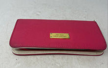 Load image into Gallery viewer, Michael Kors Womens Pink Monogram Embossed Leather Continental Zip-Around Wallet