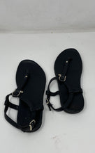 Load image into Gallery viewer, Sperry Top-Sider Womens Black Leather Adjustable Strap Thong Sandals Size 6