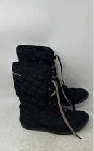 Load image into Gallery viewer, Columbia Womens Black Quilted Mid-Calf Waterproof Lace-Up Snow Boots Size 7