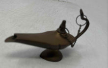 Load image into Gallery viewer, Brass Aladdin Genie Style Decorative Oil Lamp With Chain-Attached Lid