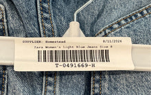 Load image into Gallery viewer, Zara Womens Light Blue Denim Medium Wash Distressed Straight-Leg Jeans Size 8