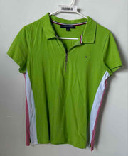 Load image into Gallery viewer, Tommy Hilfiger Womens Multicolor Short Sleeve Front Zipper Polo Shirt Size M