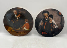 Load image into Gallery viewer, Set Of 2 Norman Rockwell Edwin M. Knowles Porcelain Collector Plates