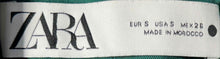 Load image into Gallery viewer, Zara Womens Green Long Sleeve Pockets Shawl Lapel One-Button Blazer Size Small