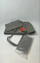 Load image into Gallery viewer, Bagsure Womens Gray Bottom Studs Double Handle Shoulder Handbag With Tag