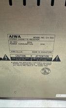 Load image into Gallery viewer, Aiwa Model CX-33U Black Stereo Integrated Double Cassette Receiver Not Tested