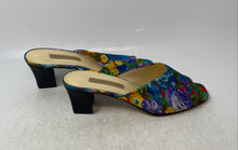 Load image into Gallery viewer, Apostrophe Womens Emily Multicolor Floral Open Toe Slip-On Mule Heels Size 9M