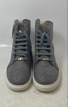 Load image into Gallery viewer, Enzo Romeo Womens Silver Crystal Shimmer Rhinestone Sneakers Shoes Size 11