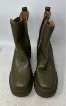 Load image into Gallery viewer, Sam & Libby Womens Camila Green Block Heel Side Zip Ankle Chelsea Boots Size 9