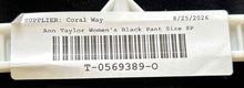 Load image into Gallery viewer, Ann Taylor Womens Black Flat Front Straight Leg Ankle Pants Size 8P
