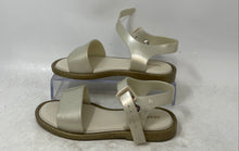 Load image into Gallery viewer, Mini Melissa Girls Mar White Glitter Open Toe Ankle Strap Sandals Size 13