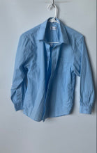 Load image into Gallery viewer, Berlioni Italy Boys Blue Long Sleeve Spread Collar Dress Shirt Size 14