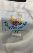 Load image into Gallery viewer, Busy Bee Smocks Girls White Blue Check Sleeveless One-Piece Bodysuit Size 4T