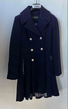 Load image into Gallery viewer, Guess Womens Blue Long Sleeve Double-Breasted Trench Coat Size Small
