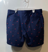 Load image into Gallery viewer, Club Room Mens Blue Crab Embroidered Flat Front Chino Shorts Size 40