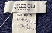 Load image into Gallery viewer, Stizzoli Italy Womens Navy Blue Flat Front Straight Leg Dress Pants Size 54