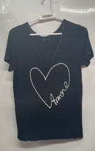 Load image into Gallery viewer, Womens Black Short Sleeve Scoop Neck Pullover T-Shirt Size T2