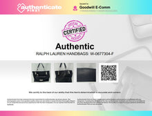 Load image into Gallery viewer, Authentic Lauren Ralph Lauren Womens Black Double Handle Tote Handbag Damaged