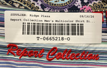 Load image into Gallery viewer, Report Collection Mens Multicolor Striped Cotton Button-Up Shirt Size L/G