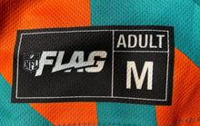 Load image into Gallery viewer, NFL Flag Mens Green Printed Miami Dolphins Short Sleeve Football T-Shirt Size M