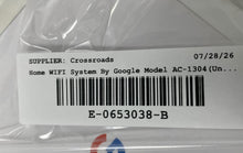 Load image into Gallery viewer, Home Wi-Fi System Mesh Router By Google Model AC-1304 White Untested In Box