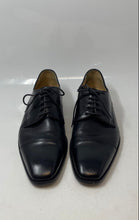 Load image into Gallery viewer, Mercanti Fiorentini Mens Black Leather Cap Toe Oxford Dress Shoes Size 8M