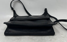 Load image into Gallery viewer, Fossil Womens Black Leather Inner Pockets Flap Travel Shoulder Bag