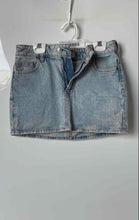 Load image into Gallery viewer, Pacsun Womens Blue Flat Front 5-Pocket Design Jeans Mini Skirt Size 24